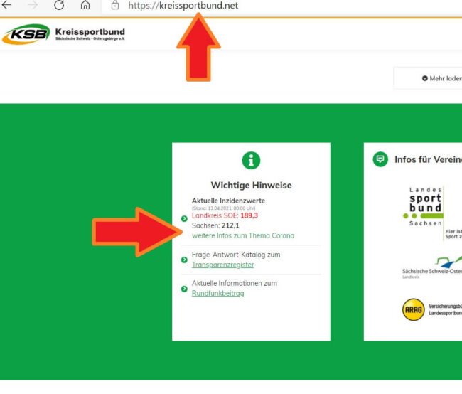 KSB homepage_CORONAinfos