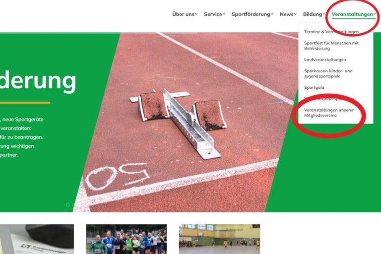 Bild Meldungen Sportkalender 1a