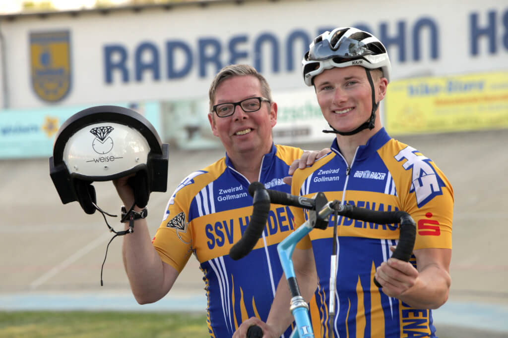 André Hagen mit Schrittmacher Udo Becker