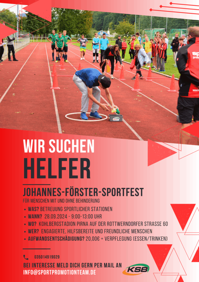 Helferaufruf Johannes-Förster-Sportfest 2024