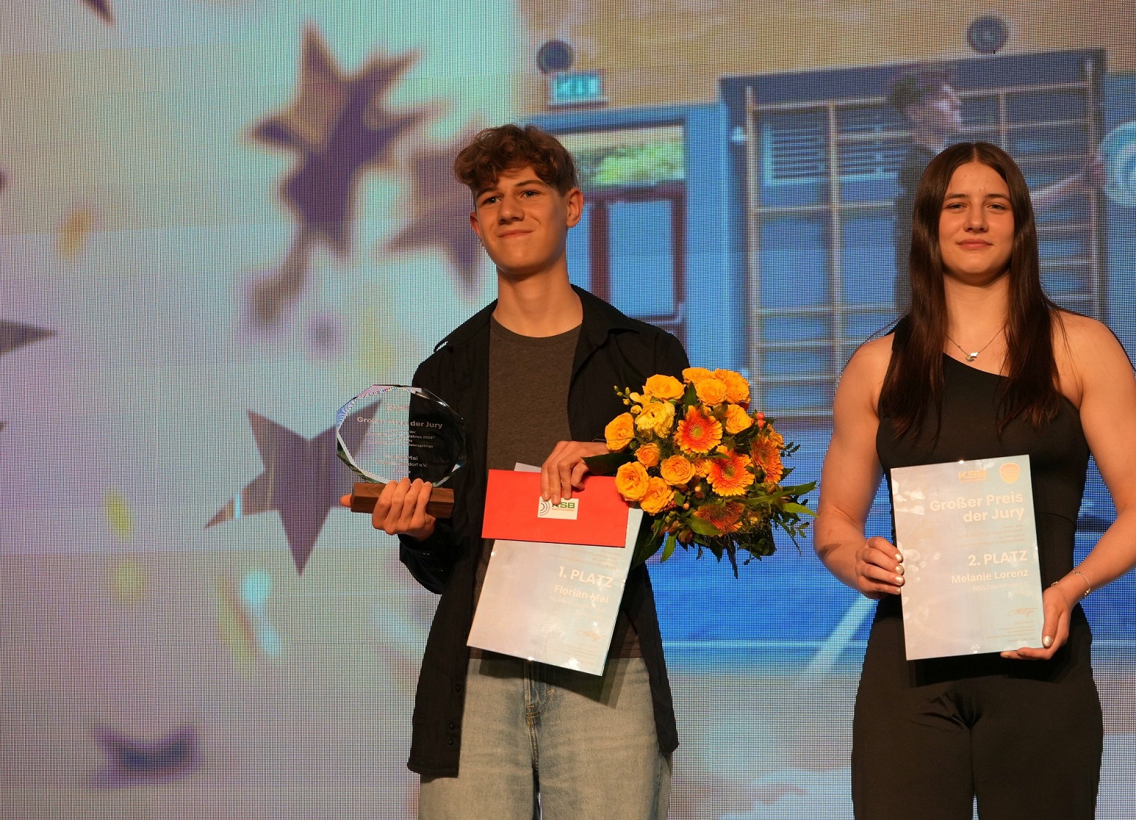 JSE24_GrosserPreisJury_Platz1FlorianMai_platz2MelanieLorenz_FotoKSBKlingbeil