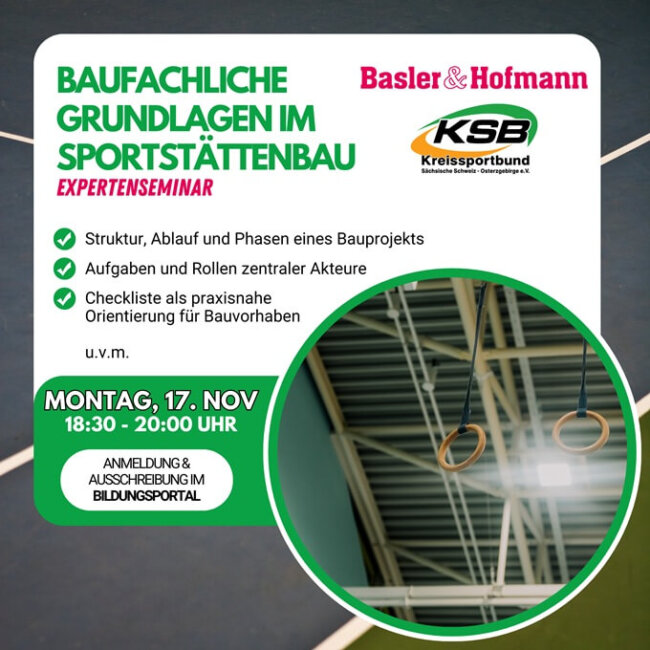 bauchfachliche grundlagen im sportstättenbau – 1